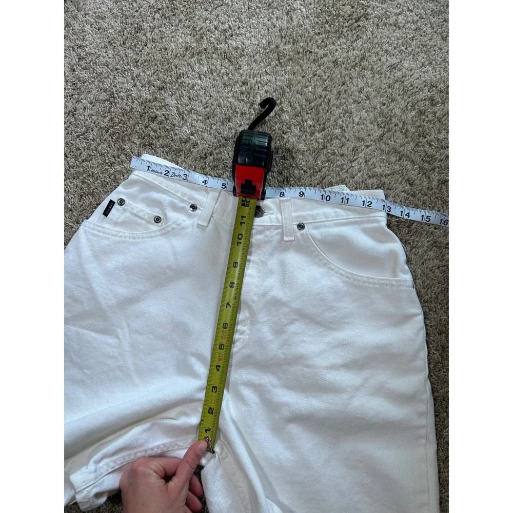 Chic Vintage White High Waisted Denim‎ Shorts Costal 6 100% Cotton 90s Retro